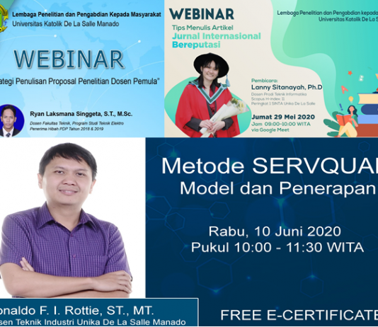 LPPM Universitas Katolik De La Salle Manado Menyelenggarakan Webinar