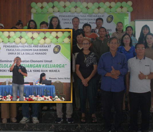 SEMINAR PENGUATAN EKONOMI UMAT “PENGELOLAAN KEUANGAN KELUARGA” DI PAROKI YESUS GEMBALA YANG BAIK WANEA MANADO