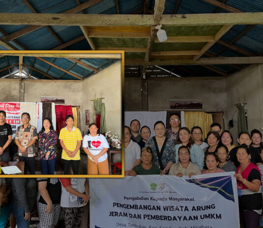 F.E.B UKDLSM MELAKSANAKAN KEGIATAN PENGABDIAN KEPADA MASYARAKAT PENGELOLAAN DESA WISATA TIMBUKAR