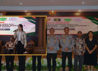DOSEN FAKULTAS HUKUM MENJADI NARASUMBER DALAM SEMINAR HUKUM PERAN PENEGAK HUKUM DALAM PEMBERLAKUAN UURI NO.1 TAHUN 2023 TENTANG KUHP