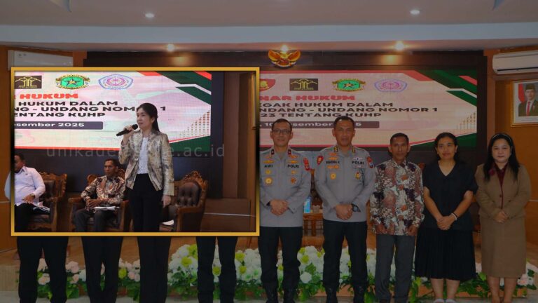 DOSEN FAKULTAS HUKUM MENJADI NARASUMBER DALAM SEMINAR HUKUM PERAN PENEGAK HUKUM DALAM PEMBERLAKUAN UURI NO.1 TAHUN 2023 TENTANG KUHP